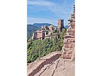 Blick von Burg Girsberg zur Ulrichsburg (Foto: Hella Brückel)