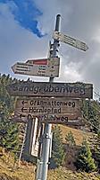 Wegweiser „Kostgefäll (930m)“ (Foto: Monika Wendlandt)
